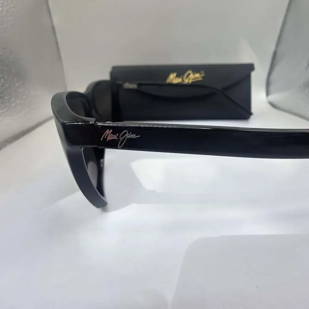 Maui Jim Cruzem Sunglasses Black Gloss Frame Black Polarized Lens w/ Case